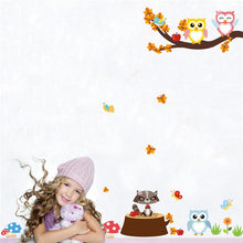 Load image into Gallery viewer, Cartoon Forest Tree Branch Animal Wall Stickers