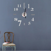 Load image into Gallery viewer, 3D Big Mirror Clock Wall Stickers