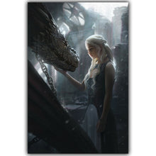 Load image into Gallery viewer, Game of Thrones Daenerys &amp; Drogon Wall Pic