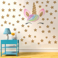 Load image into Gallery viewer, Cartoon Unicorn Star Wall Stickers
