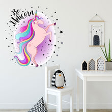 Load image into Gallery viewer, Cartoon Unicorn Star Wall Stickers