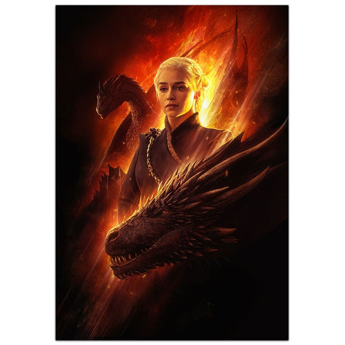 Game of Thrones  Daenerys & Drogon Wall Pic
