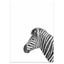 Load image into Gallery viewer, Black White Palm Tree Leaves Zebra Wall Pic